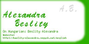 alexandra beslity business card